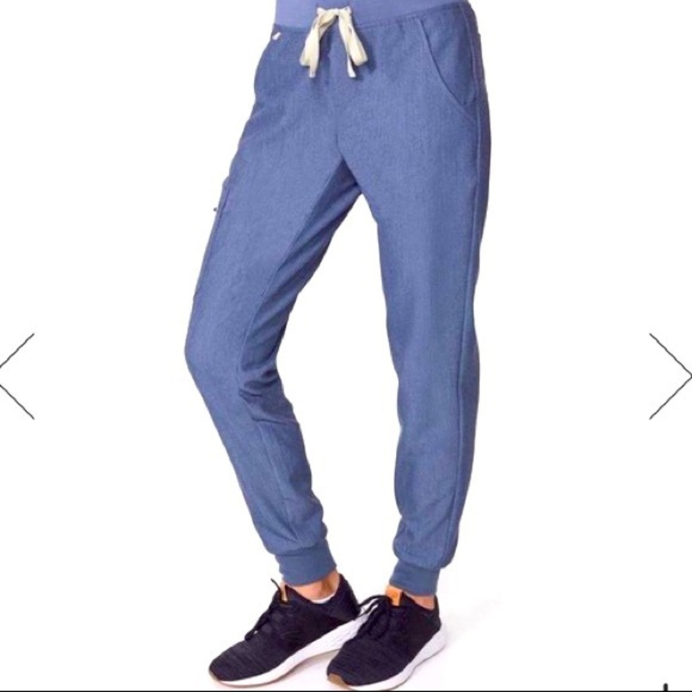 Figs zamora jogger Heather Denim Scrubs Pants Women's-Medium Tall